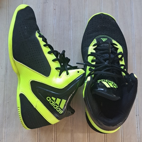 Adidas Performance NXT LVL Hight Top Basketball Neon Yellow Blk Sport Shoes - Picture 1 of 11